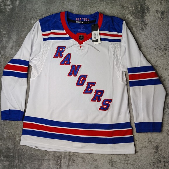 New York Rangers Adidas Jersey Size 54 White Away Spellout Authentic Primegreen - Picture 1 of 12